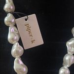 Piper . K VIRAL 21" NECKLACE WITH PEARLS AND A HEART IN MATTE GOLD Photo 6