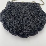 La Regale Vintage Black Beaded Evening Clutch Purse Crossbody Formal Glam Photo 3