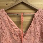 Tularosa Sz Small Pink Long Sleeve Lace Cocktail Party Low Back Mini Dress Photo 10