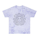 Handmade Medusa Graphic Tee Purple Marble Tie-Dye Unisex T-Shirt Size L Photo 2