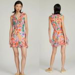 SALONI Cece Ruffled Floralprint Cotton And Silkblend Voile Mini Dress Size 2 Photo 1