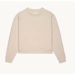 Nation Ltd Ozzie quilted Crop Crew sweatshirt Sand Beige Tan Size M - MSRP $185 Photo 1