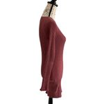 American Eagle Outfitters Ribbed Knit Maroon Long Sleeve Sweater Dress Medium Photo 1