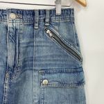 Free People We the Free Denim Utility Mini Skirt High Waisted Light Blue Wash FP Womens 29 Photo 4