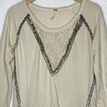 Free People  Beaded Top Raw Edges Photo 2