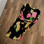 Vintage LEONARD Silk floral midi dress Size 2 Photo 6
