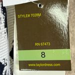 Taylor Size 8 Navy Blue & Ivory Sleeveless A Photo 13