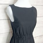 Theory  Solid Black Sleeveless Cinched Waist Fit & Flare Dress Size 2 XS Photo 2