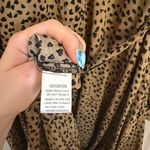 easel Brown and Black Leopard Cheetah Patterned Button Up Long Sleeve Maxi Dress Photo 7
