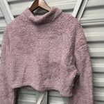 SheIn Lilac Purple Teddy Cropped Sweater Photo 1