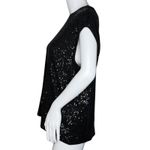 Calvin Klein  Shirt Women Large Black Allover Sequin Party Cocktail Holiday Party Photo 2