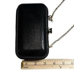 Ann Taylor Black Textured Clutch with gold Chain Strap Photo 9