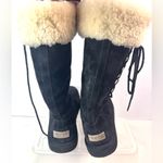UGG  9 Genuine Sheepskin Shearling n Suede Tall Lace Up Boots Style 5163 Photo 4