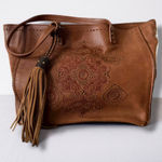 Steven By Steve Madden  embroidered/studded brown tote bag Photo 0