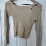 Noisy May  Long Sleeve asymmetric ribbed blouse size L NWT Photo 0