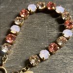 Catherine Popesco Gold and Rose Crystal Bracelet Photo 2