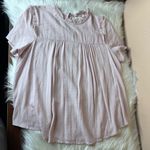 Bohme  Ruffle Short Sleeve Top in Rose Size Small Photo 11