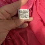 Johnny Was  Pink Embroidered Cutwork Tunic Top Size M‎ Boho Floral Eyelet Resort Photo 5