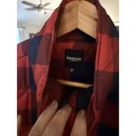 Kensie Navy Red Plaid Quilted Full Zip Puffer Vest Layering Womens Size Medium Photo 2