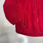 LL Bean Womens Full Zip Thick Red Fleece Jacket Small Photo 1