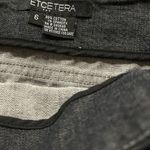 Etcetera  Navy Blue Denim Stretch Button Mini Skirt Size 6 Photo 4