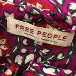 Free People  Malia Babydoll Jacket Tie Front Floral Beaded Purple Oversized XS Photo 3