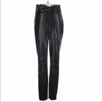 ZARA  Black Skinny Faux Leather Pants with zipper ankle detail Size Medium Photo 1