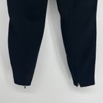 KaufmanFranco Black Leather Wool Blend Pants Side Zip Ankle Size 4 Photo 3