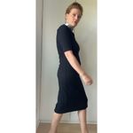 CAbi Dress Black Classic Sheath Fit Size 6 Midi Career Casual Fall Staple 3101 Photo 7