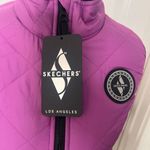 Skechers LA Womens Puffer Vest XS Purple Everyday Fleece Pocket NWT Photo 5