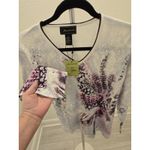 Jillanova Women's M Abstract Feather Print V Photo 2