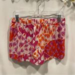 Cute Josie Natori silky pull in draw string funky shorts pink orange floral Size M Photo 1