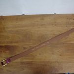 Ellen Tracy Vintage Pink Buffalo Calf Ladies' Leather Belt Medium Photo 2