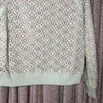 Victoria Beckham  for Target Green Lace Overlay Zip Front Bomber Jacket Medium Photo 8