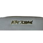 Betsey Johnson  Gray Wristlet Wallet with Strap Zip Around Credit Card Organizer Photo 1