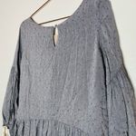 PAPER CROWN Women's Gray Speckled Copper Ties at Wrist Oversized Dress Size XS Photo 8