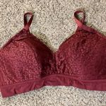 Auden Bralette Womens 4X Used Lightly Lined Burgundy Lace Wireless Photo 1