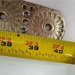 Fossil  gold cut out large buckle metallic belt medium studded flower casual Photo 6