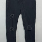 Vera Wang Simply Vera  Gray Distressed Skinny Jeans Photo 0