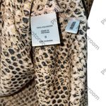 New York And Company  Women’s Brown Snakeskin Patterned Button-Down Shirt Size S Photo 6