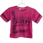 1990s Hellas Greece Hot Pink Crewneck Souvenir Graphic T Photo 1