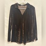 Soft Surroundings Rare Soft‎ Surroundings Catalog Crushed Velvet Burnout V Neck Top Size Medium Photo 1