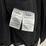 Lulus NWT Believe It or Knot Black Long Sleeve Tie-Front Skater Dress - Size S Photo 6