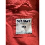 Old Navy Women Rebellion Red Size Medium Long Field Jacket Cotton Zip READ Photo 2