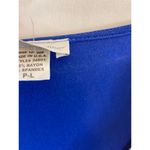 Soft Surroundings  Womens Royal Blue Tie Dye Cowl Neck Ruched Top  PL Photo 4