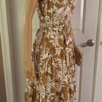 Elie Tahari Tawny Printed LinenTiered Dress With Belt Photo 12