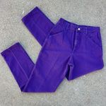 VTG 90s Roper Purple High Rise Wedgie Bareback Silver Concho Cowgirl Jeans 30x35 Size 30 Photo 0
