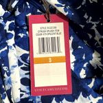 Vince Camuto Floral Ruffle V-Neck Loose Blouse Top Flutter Sleeve Blue NWT Small Photo 10