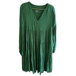 Maeve Anthropologie Tiered Mini Dress Long Sleeve Casual Green S Photo 2