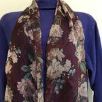 Accessory Street Sheer Scarf Vintage Big Flower Photo 0